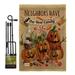 Breeze Decor Neighbors Candy Fall Halloween Impressions 2-Sided Polyester 18.5 x 13 in. Flag Set in Brown | 18.5 H x 13 W x 1 D in | Wayfair