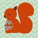 Zoomie Kids Happy Squirrel Paper in Green/Orange | 8 H x 8 W x 0.15 D in | Wayfair 54A13AFD44314FC39337A558E6DABC25