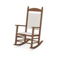 POLYWOOD® Rocker Jefferson Woven Outdoor Rocking Chair in White/Brown | 47 H x 26.5 W x 34 D in | Wayfair K147FTEWL