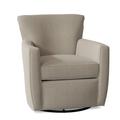 Armchair - Fairfield Chair Paterson 33.5" Wide Swivel Armchair Microfiber/Microsuede in White/Brown | 37.5 H x 33.5 W x 34 D in | Wayfair