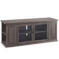 "Riley Holliday Gray Washed Oak 62"" TV Stand w/ Bookcase Ends - Leick 84162"