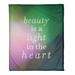 East Urban Home Handwritten Beauty Inspirational Quote Fleece Blanket Fleece/Microfiber in Gray/Green/Indigo | 50 W in | Wayfair