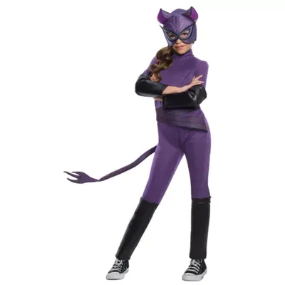 Rubie's Girls 4-6x DC Super Hero Catwoman Costume, Purple, Medium