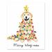The Holiday Aisle® Gino Golden Christmas Tree Easelback Decorative Accent Wood in Brown | 10 H x 8 W x 0.5 D in | Wayfair