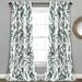 Devonia Allover Room Darkening Window Curtain Panels White/Green 52X95+2 Set - Lush Decor 16T004993