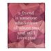 East Urban Home Faux Gemstone Love & Friendship Quote Fleece Blanket Fleece/Microfiber in Pink/Indigo | 50 W in | Wayfair