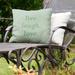 East Urban Home Live Laugh Love Indoor/Outdoor Throw Pillow Polyester/Polyfill blend in Green | 16 H x 16 W x 3 D in | Wayfair