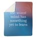 East Urban Home Handwritten Learning Inspirational Quote Fleece Throw Polyester in Red/Blue | 50 W in | Wayfair 6E8E9BAE696A46C390C87728FB64A2C4
