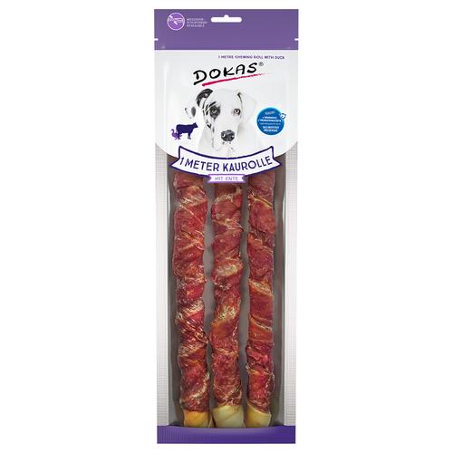 6x315g 1 Meter Kaurolle Ente Dokas Hundesnack