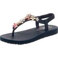 Skechers Damen Meditation Glass Daisy Slingback Sandalen, Navy Mitobuck Rhinestone Trim, 39 EU