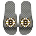 Men's ISlide Gray Boston Bruins Blown Up Logo Slide Sandals