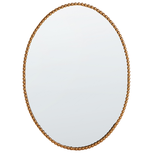 Wandspiegel Gold Oval 83 x 57 cm Rahmen: MDF und Harz Minimalismus