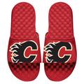 Men's ISlide Red Calgary Flames Blown Up Logo Slide Sandals