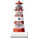 Taylor Precision Products 12" Poly Resin Lighthouse Clock w/ Thermometer, Multicolored | 12 H x 6 W x 1 D in | Wayfair 92927T4