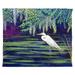 Highland Dunes Polyester Egret Lagoon Wall Hanging Polyester in Blue/Green | 30 H x 24 W in | Wayfair 015A730A8CCD4A1991C1A3E3D7D4CC2A