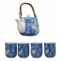 World Menagerie Clust Porcelain Tea Set for 4 People Porcelain China/Ceramic in Blue | 4.5 H x 6 W x 4.25 D in | Wayfair