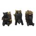 Millwood Pines Caryn Whimsical Rustic 3 Acrobatic Black Bears Hanging On Tree Branches Wall Hook in Brown | 5.25 H x 3.5 W x 3.25 D in | Wayfair
