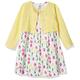 Luvable Friends Baby Girls' Dress and Cardigan Set Casual, Tulips, 6-9 Months