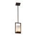Justice Design Group Fusion 11 Inch Tall 1 Light LED Outdoor Hanging Lantern - FSN-7515W-OPAL-DBRZ