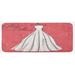 Red 0.1" x 47" L X 19" W Kitchen Mat - East Urban Home Retro Pink Grunge Backdrop Wedding Bride Dress Party Vintage Image Coral Black & White Kitchen Mat 0.1 x 19.0 x 47.0 D | Wayfair