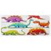 Red 0.1 x 19 x 47 in Kitchen Mat - East Urban Home Colorful Funny Different Dino Themed Friendly Wildlife Extinct Animals Ice Age Multicolor Kitchen Mat, | Wayfair