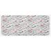 Black 0.1" x 47" L X 19" W Kitchen Mat - East Urban Home Romance Words w/ Hearts In Different Characters Flirt Celebration Pattern Red White Kitchen Mat 0.1 x 19.0 W in/whiteSynthetics | Wayfair