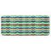 Blue 0.1 x 19 W in Kitchen Mat - East Urban Home Abstract Trippy Funky Digital Complex Forms Creative Mosaic Technology Motif Multicolor Kitchen Mat Synthetics | Wayfair