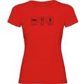 K KRUSKIS - T Shirt Surfen Surf Sleep Eat and Surf Zurzarm Frau - XL, Rot