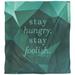 East Urban Home Stay Hungry Quote Single Duvet Cover Microfiber in Green | Queen Duvet Cover | Wayfair 605124C290D049D886BBC59A447AF2F4