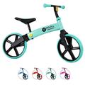 Yvolution Y Velo Senior Balance Bike for Kids | 12" Training Bicycle with Adjustable Seat And No Pedals for Kids 3-5 Years Old (Teal)