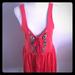 Free People Dresses | Free People Boho Beaded Red Dress M Nwot! | Color: Red/White | Size: M