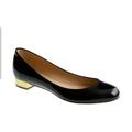 J. Crew Shoes | J.Crew Black Patent Leather Gold Heel | Color: Black/Gold | Size: 6.5