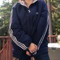 Adidas Jackets & Coats | Adidas Windbreaker- Vintage Navy Blue | Color: Blue | Size: L