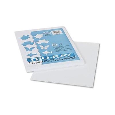 Pacon 9 x 12 in. Tru-Ray Construction Sulphite Paper - White, 50 Sheets