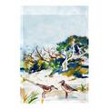 Betsy Drake Interiors Trees & Beach 2-Sided Garden Flag, Synthetic in Green | 18 H x 12.5 W in | Wayfair FL487