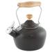 Chantal 1.8 qt. Whistling Stovetop Kettle Stainless Steel/Enameled in Black | 10 H x 9.2 W x 7.4 D in | Wayfair 37-CARWOOD KM