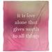 East Urban Home Love Inspirational Quote Single Duvet Cover Microfiber in Pink/Yellow | Queen Duvet Cover | Wayfair