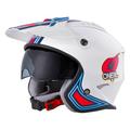 O'NEAL | Motorradhelm | Enduro Adventure Street |ABS-Schale, integrierte Sonnenblende | Volt Helmet MN1 | Erwachsene | Weiß Rot Blau | Größe M