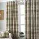 Riva Paoletti Aviemore Ringtop Eyelet (Pair) Heritage Tartan Check-Faux Wool Effect-Ready Made-100% Polyester-117cm Width x 137cm Drop (46" x 54" inches), Polyester, Ochre Yellow, Ring Top Curtains
