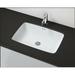 Badeloft Stone Rectangular Undermount Bathroom Sink in White | 6.1 H x 23.6 W x 16.4 D in | Wayfair UB-01-M