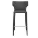 AllModern Haverly Bar & Counter Stool Upholstered/Metal in Gray/Black | 37.8 H x 21.3 W x 21 D in | Wayfair 0C39C5D2F0EF4B9DA089F249671074E9