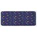 Indigo 0.1 x 19 W in Kitchen Mat - East Urban Home Doodle Style Cartoon Rocket Astronaut & Ufo Alien Life Forms Earth Heavenly Bodies Multicolor Kitchen Mat Synthetics | Wayfair