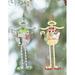 The Holiday Aisle® 2 Piece Christmas Memories Lazy Cats Hanging Figurine Ornament Set Metal in Yellow | 6.5 H x 4.5 W x 0.75 D in | Wayfair