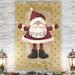 The Holiday Aisle® Polka Dot Peace Santa by Parvez Taj - Wrapped Canvas Painting Print Canvas, Solid Wood in Brown | 20 H x 16 W x 1 D in | Wayfair