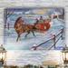 The Holiday Aisle® Sliegh Ride I by Parvez Taj - Wrapped Canvas Painting Print Canvas, Solid Wood in Blue | 12 H x 8 W x 1 D in | Wayfair