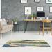 White 24 x 0.4 in Area Rug - East Urban Home Shore of Tago Bay Blue/Gray/Green Area Rug Chenille | 24 W x 0.4 D in | Wayfair