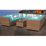 Laguna 11 Piece Outdoor Wicker Patio Furniture Set 11a in Aruba - TK Classics Laguna-11A-Aruba