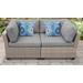 Monterey 2 Piece Outdoor Wicker Patio Furniture Set 02a in Grey - TK Classics Monterey-02A-Grey