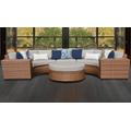 Laguna 6 Piece Outdoor Wicker Patio Furniture Set 06c in Beige - TK Classics Laguna-06C-Beige