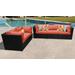 Barbados 5 Piece Outdoor Wicker Patio Furniture Set 05a in Tangerine - TK Classics Barbados-05A-Tangerine